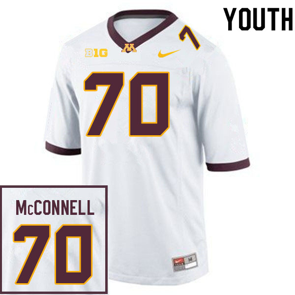 Youth #70 Cade McConnell Minnesota Golden Gophers College Football Jerseys Sale-White